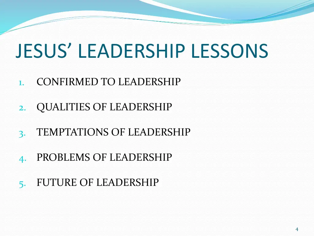 jesus leadership lessons