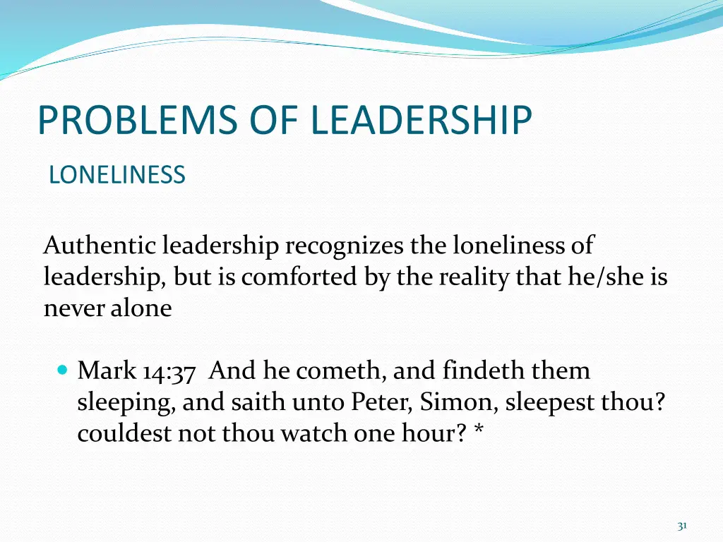 problems of leadership