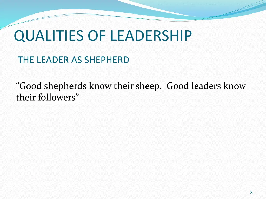 qualities of leadership 1