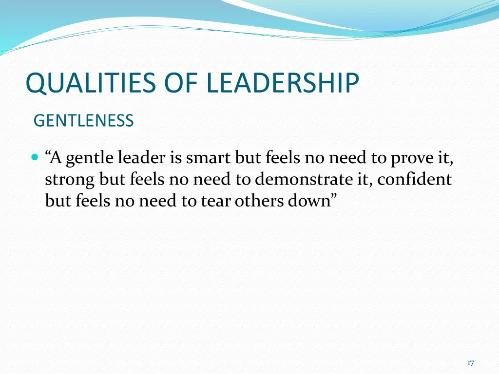 qualities of leadership 10