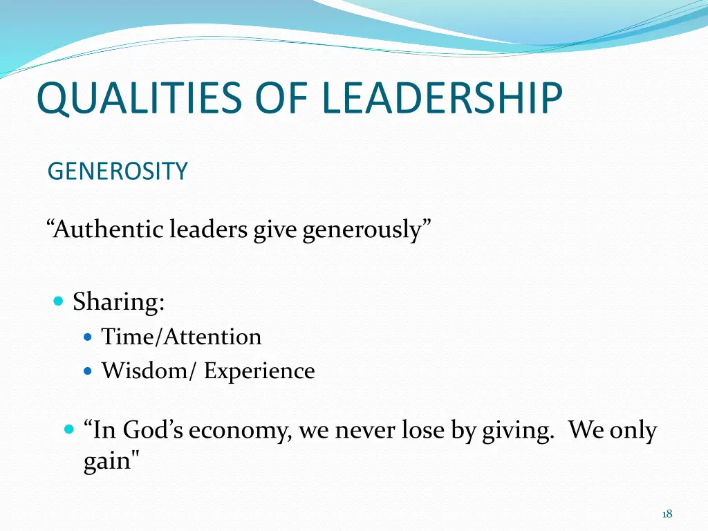 qualities of leadership 11