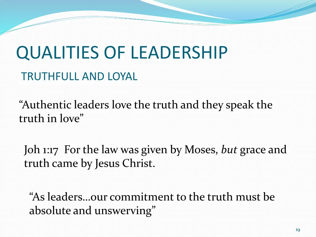 qualities of leadership 12