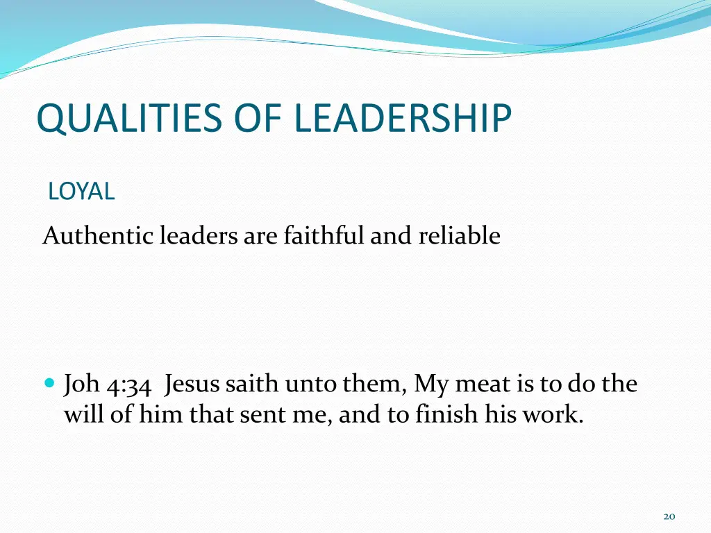 qualities of leadership 13