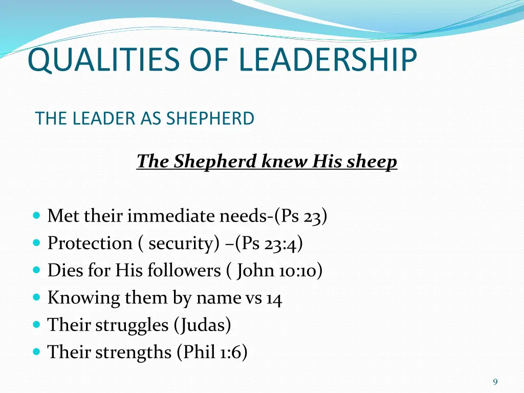 qualities of leadership 2