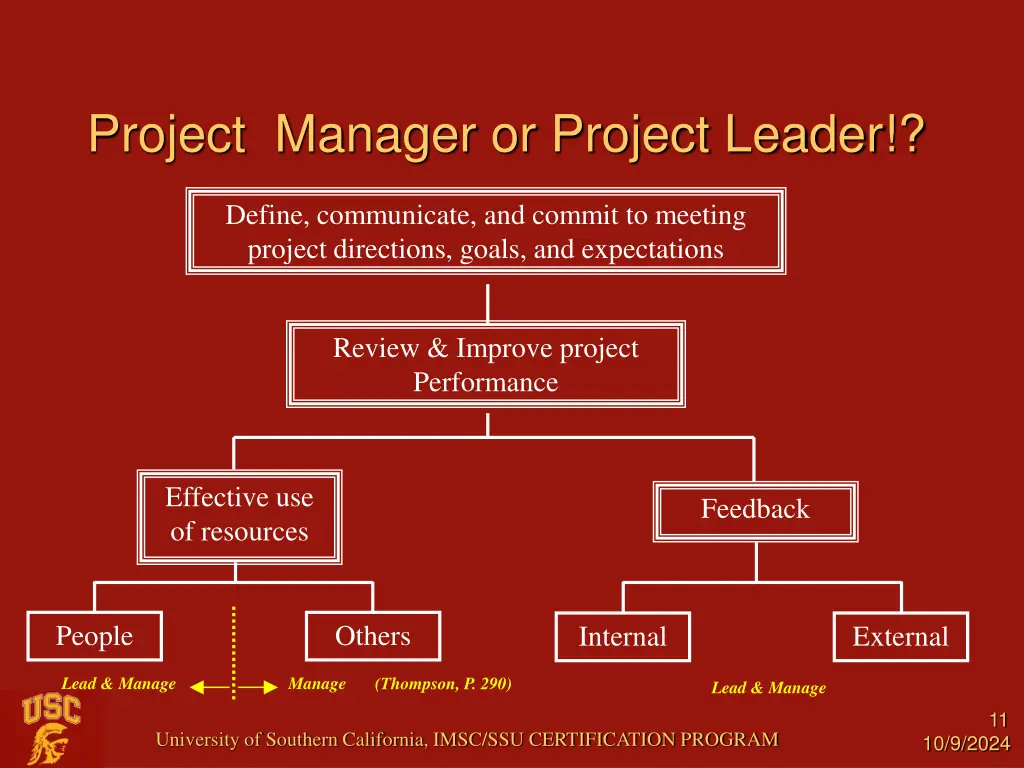 project manager or project leader