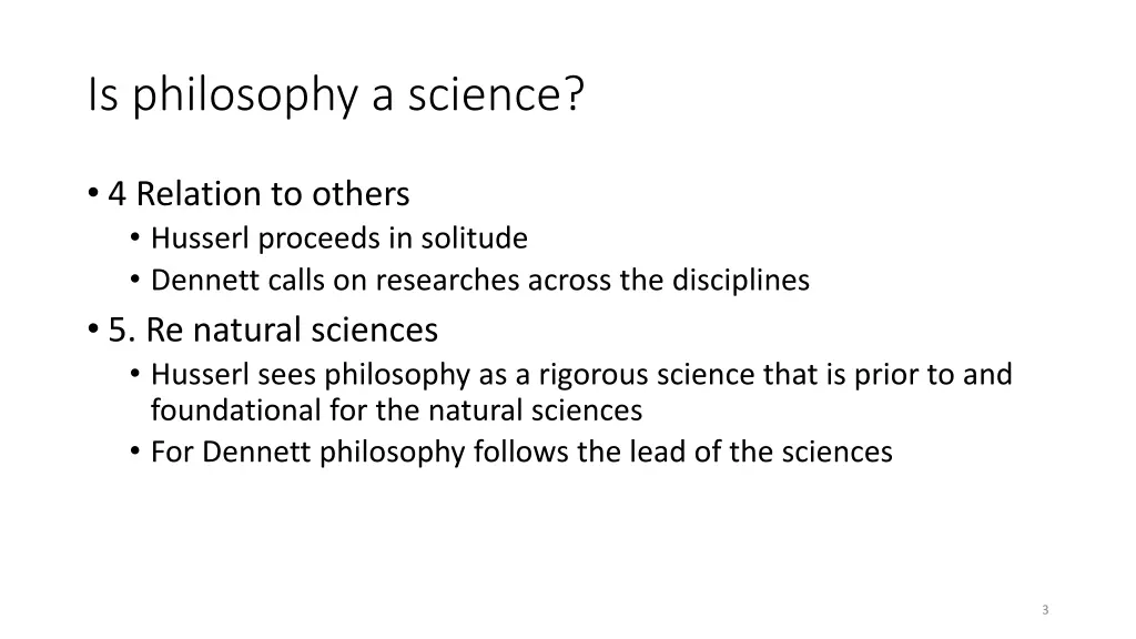 is philosophy a science