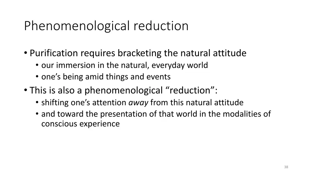 phenomenological reduction