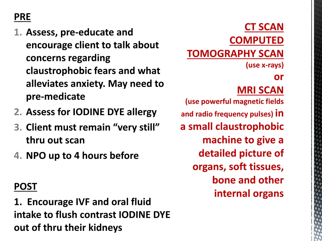 pre 1 assess pre educate and encourage client