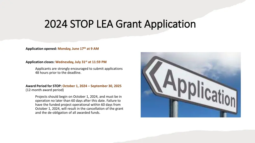 2024 stop lea grant application 2024 stop