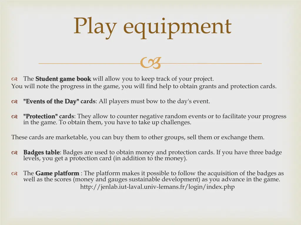 play equipment