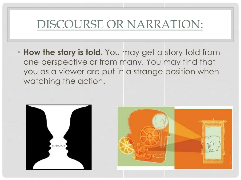 discourse or narration