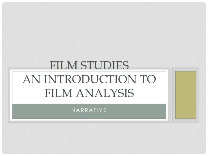 film studies an introduction to film analysis