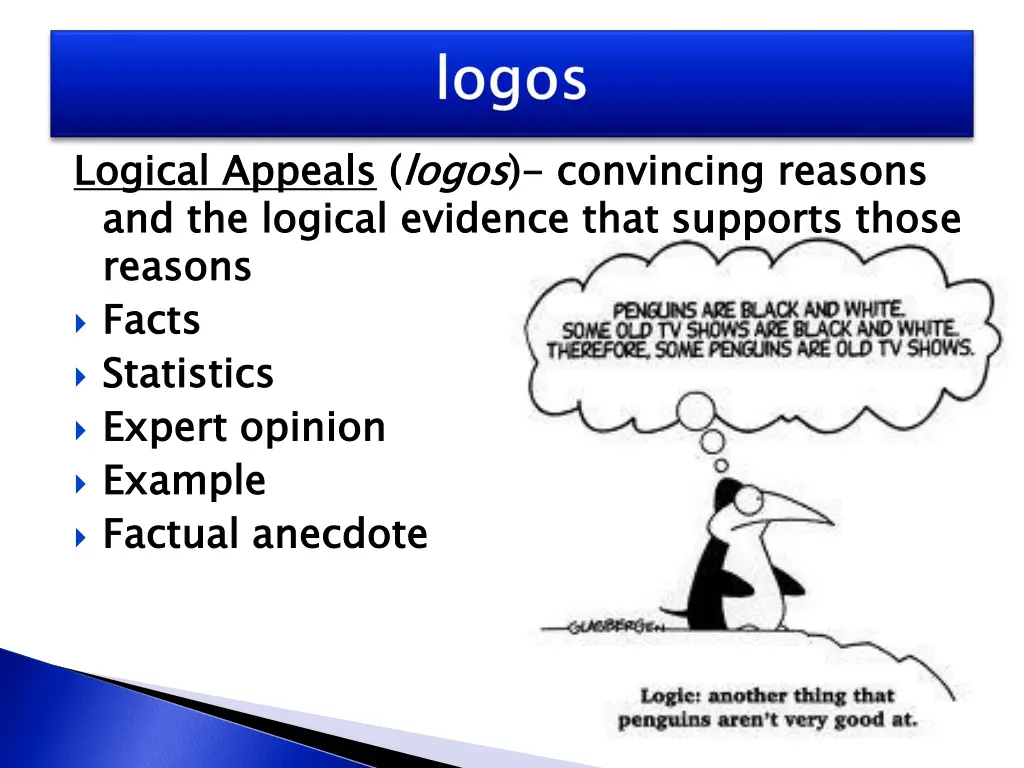 logical appeals and the logical evidence that