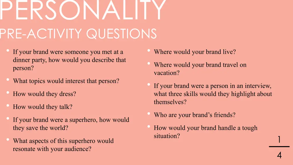 personality