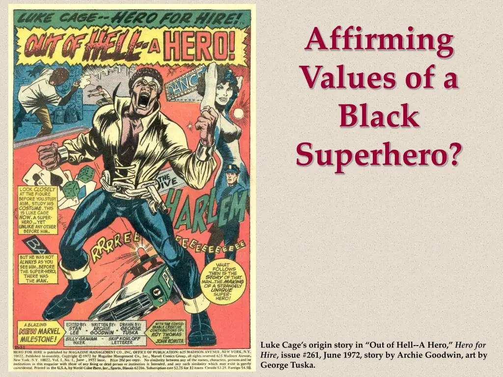 affirming values of a black superhero