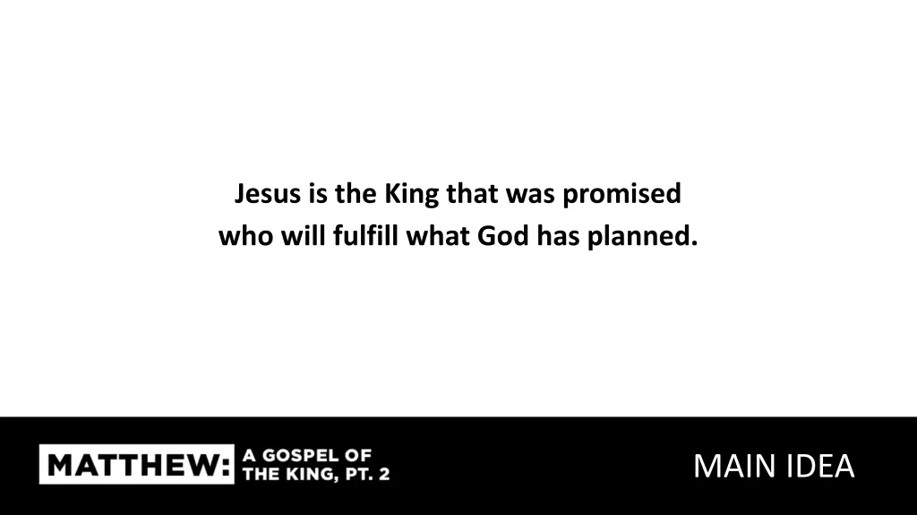 jesus is the king that was promised who will