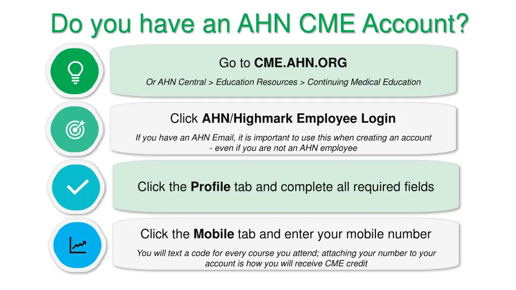 do you have an ahn cme account