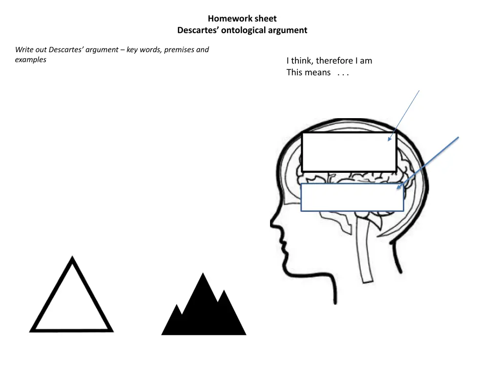 homework sheet descartes ontological argument