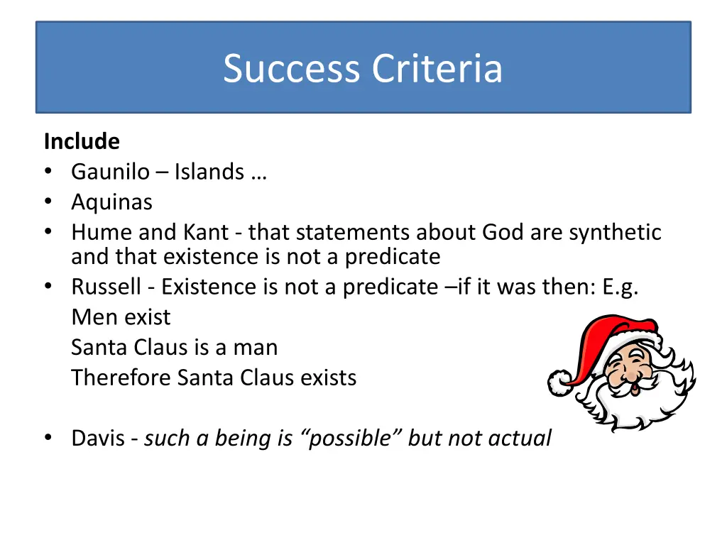 success criteria