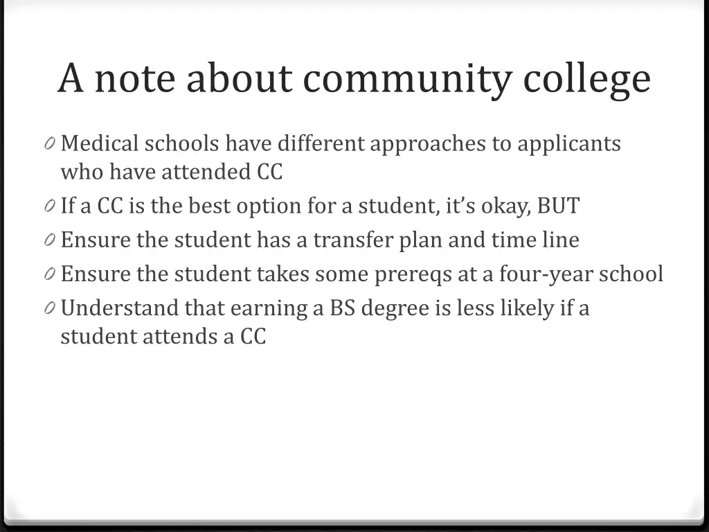 a note about community college