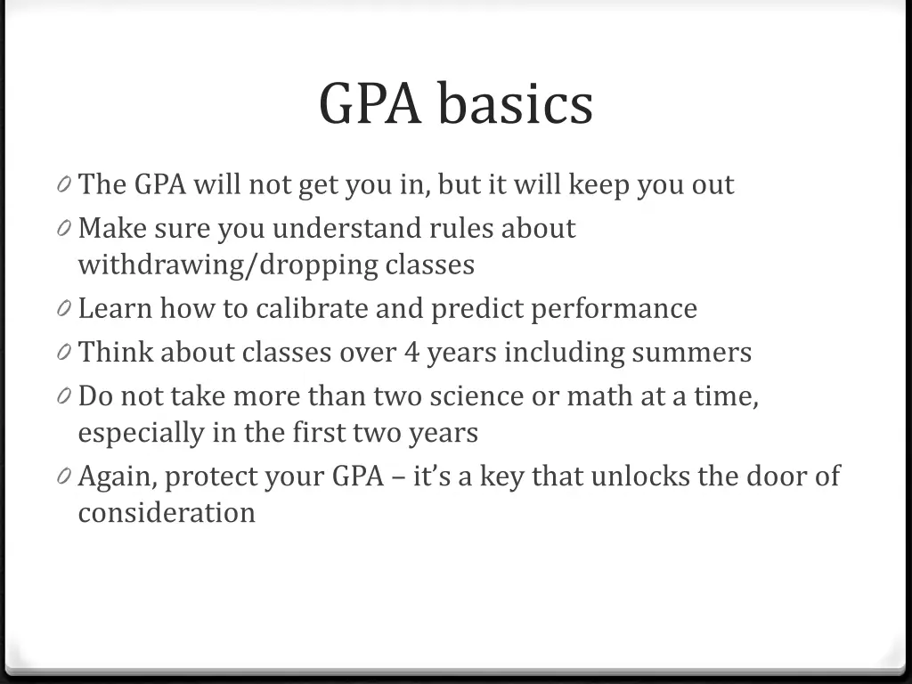 gpa basics