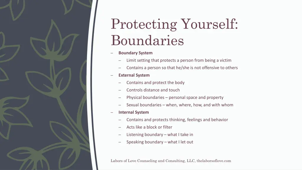 protecting yourself boundaries