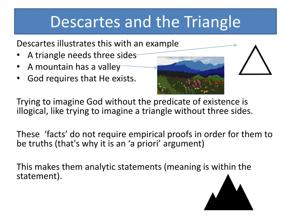 descartes and the triangle