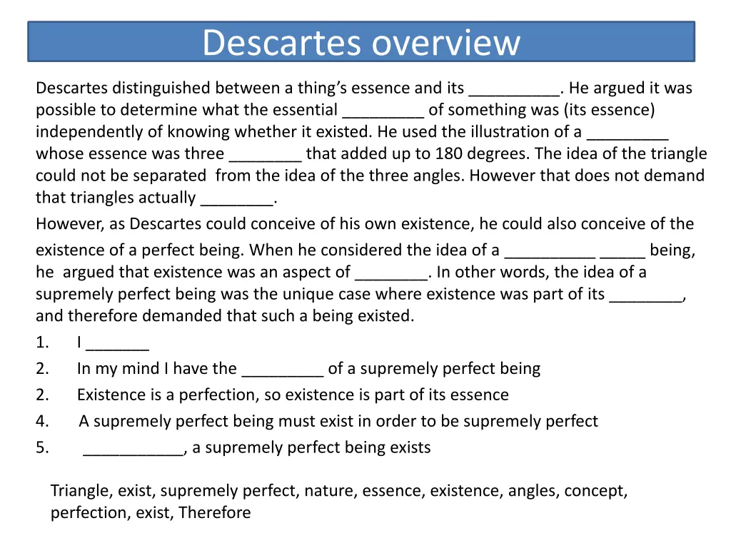 descartes overview