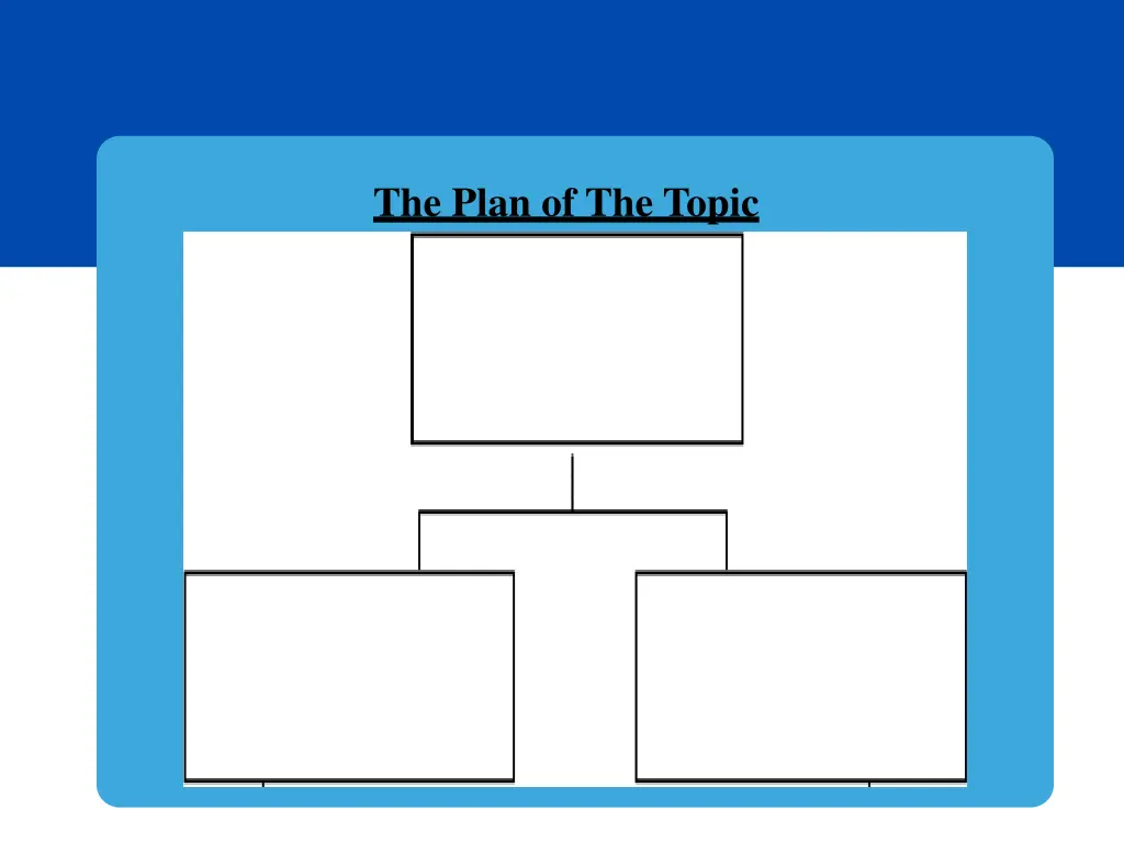 the plan of the topic