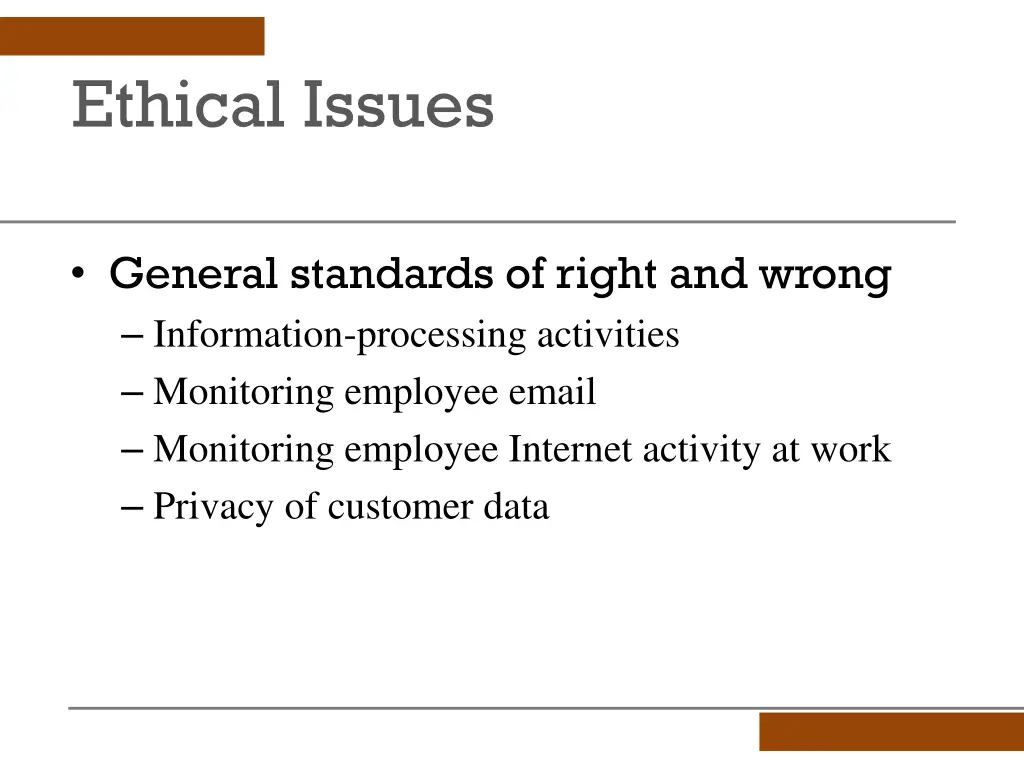 ethical issues