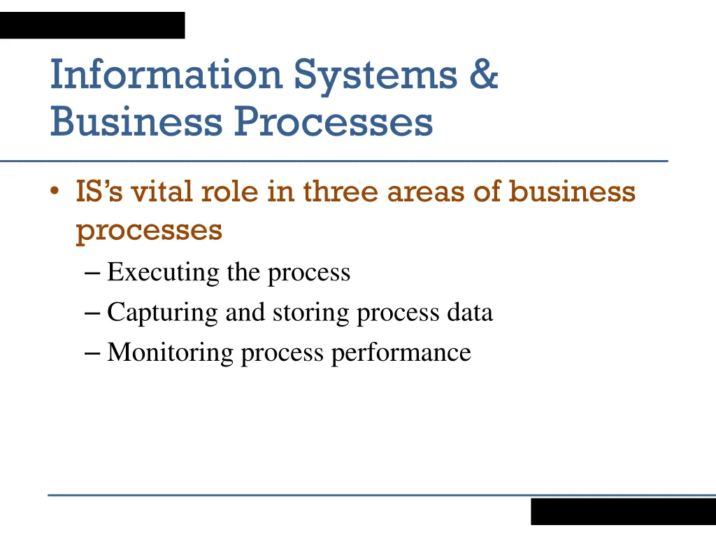 information systems business processes