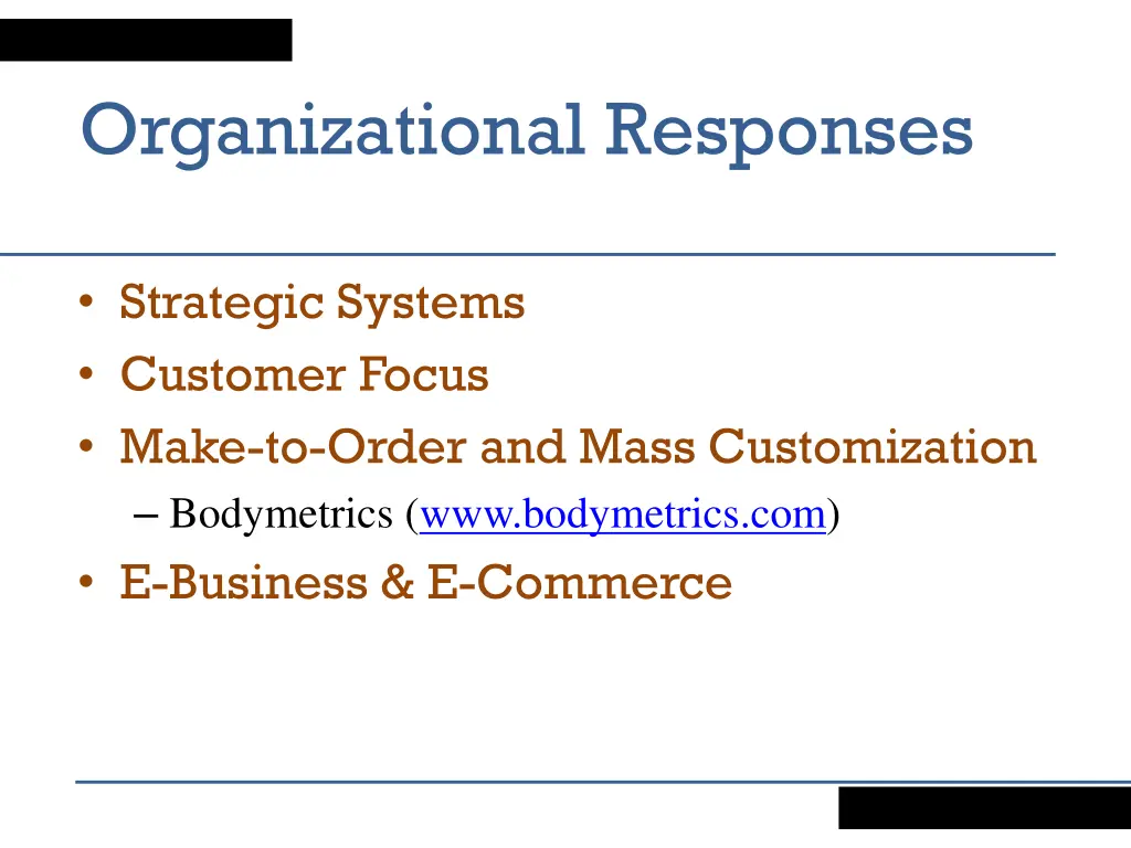 organizational responses