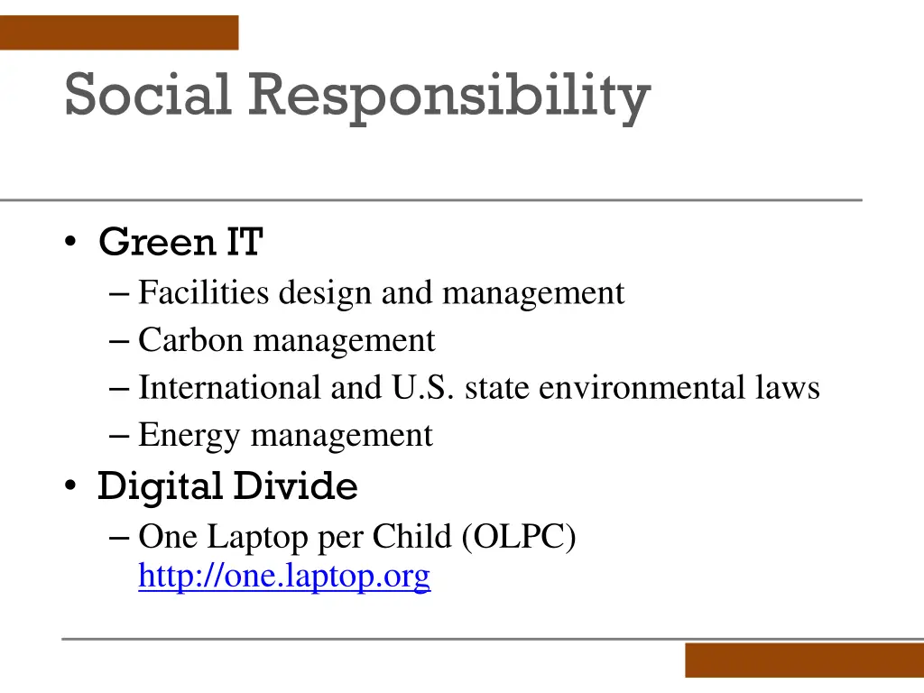 social responsibility