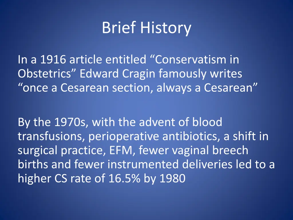 brief history