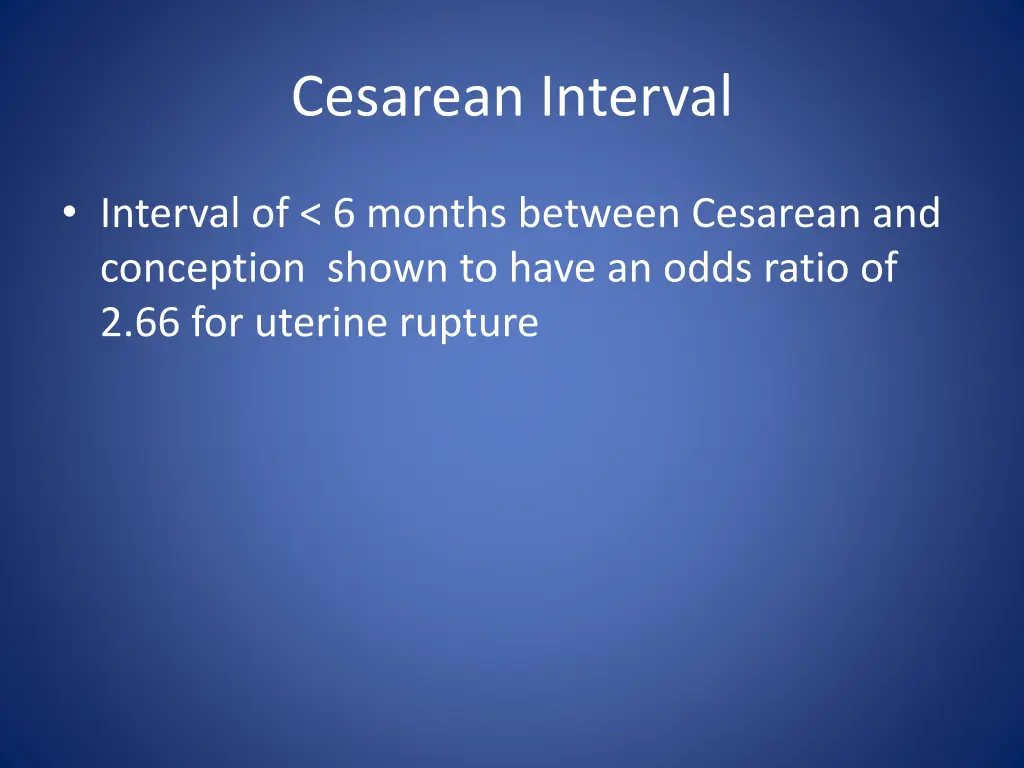 cesarean interval