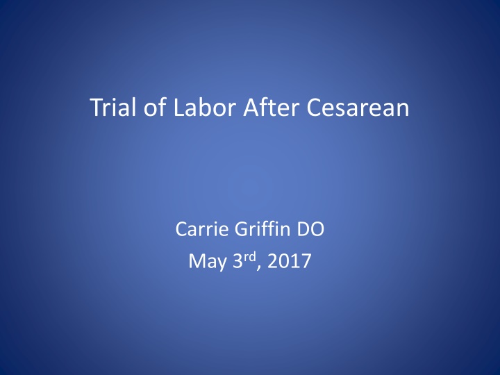 trial of labor after cesarean