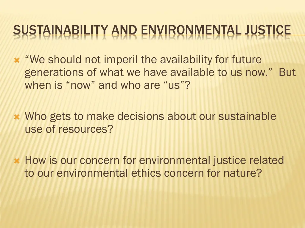 sustainability and environmental justice