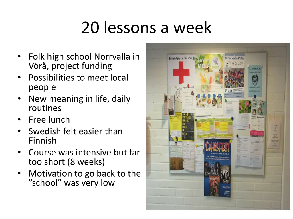 20 lessons a week