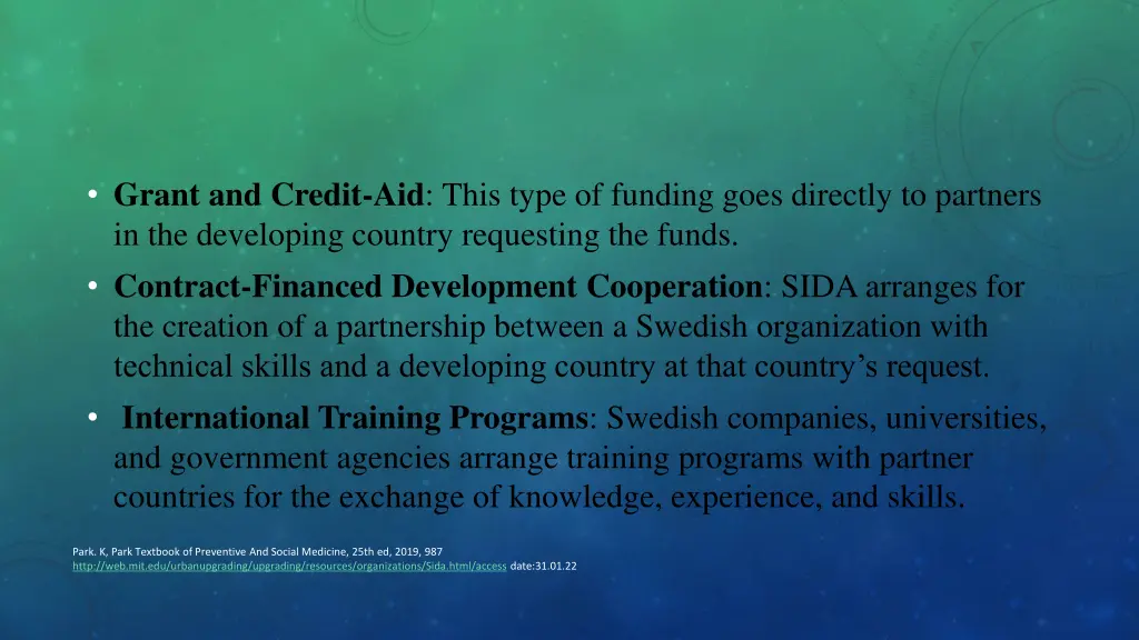 grant and credit aid this type of funding goes