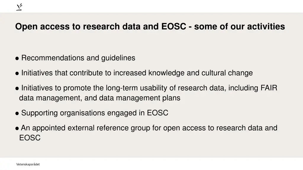 open access to research data and eosc some