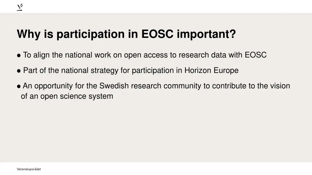 why is participation in eosc important