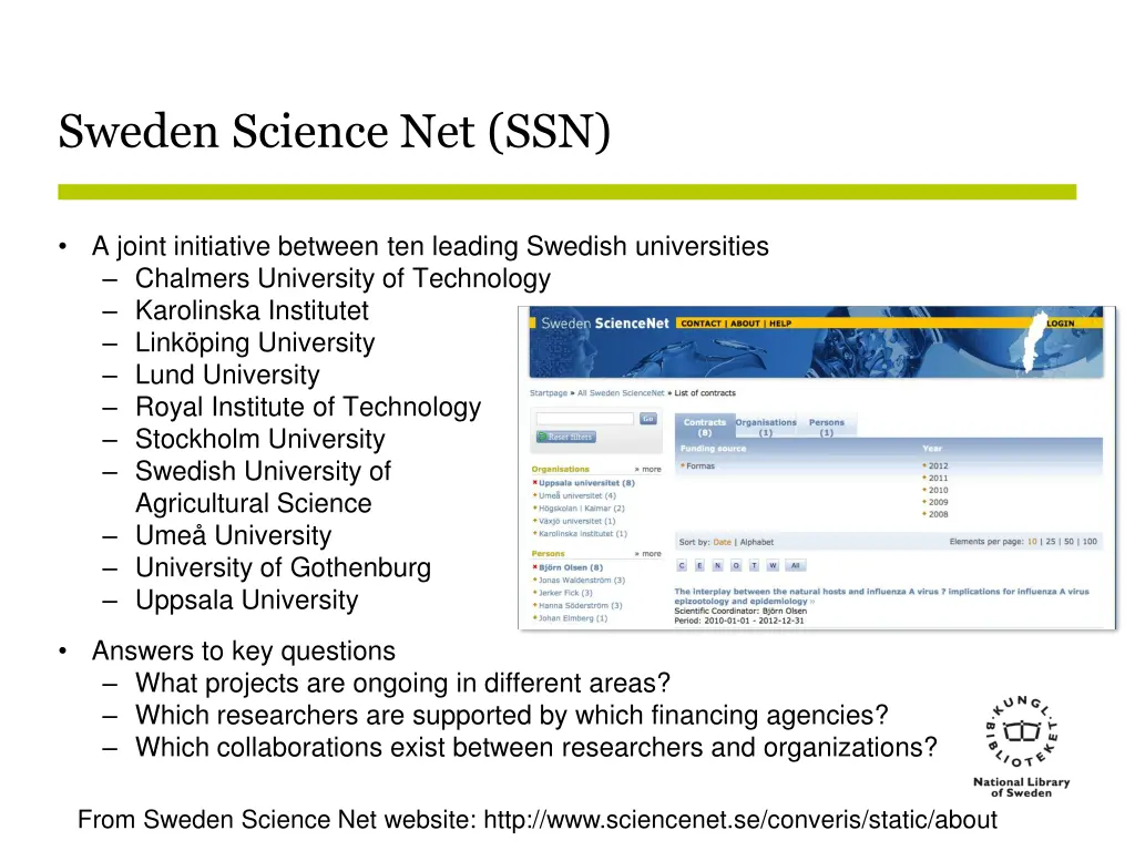 sweden science net ssn