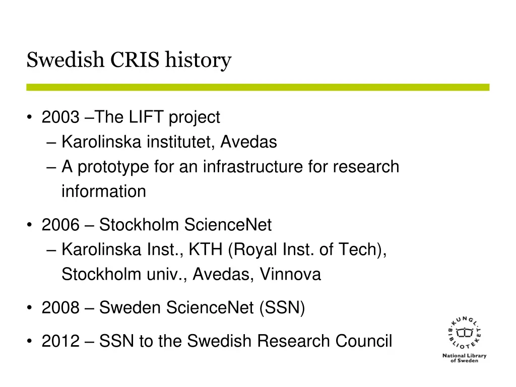 swedish cris history