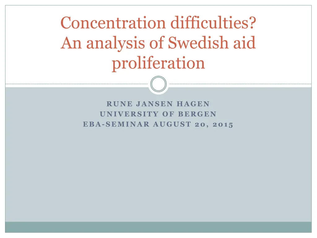 concentration difficulties an analysis of swedish 1