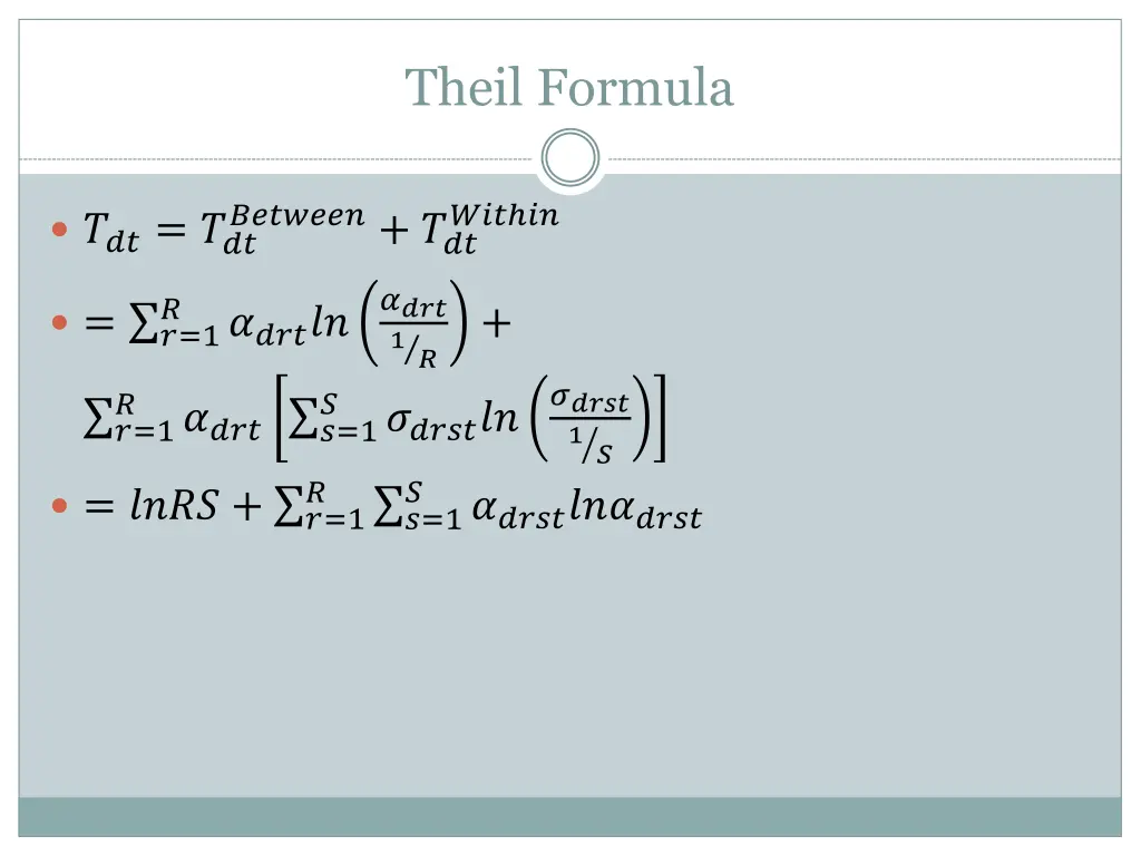 theil formula