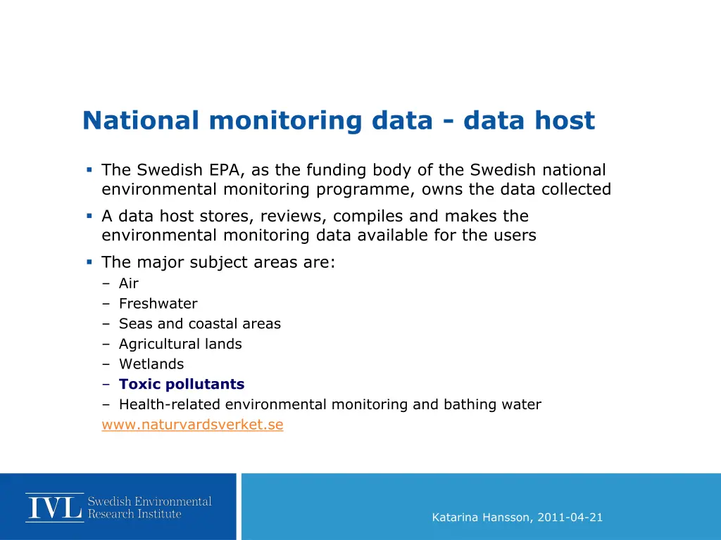 national monitoring data data host