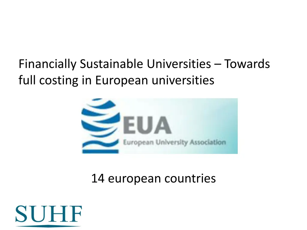 financially sustainable universities towards full