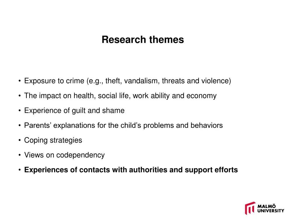 research themes