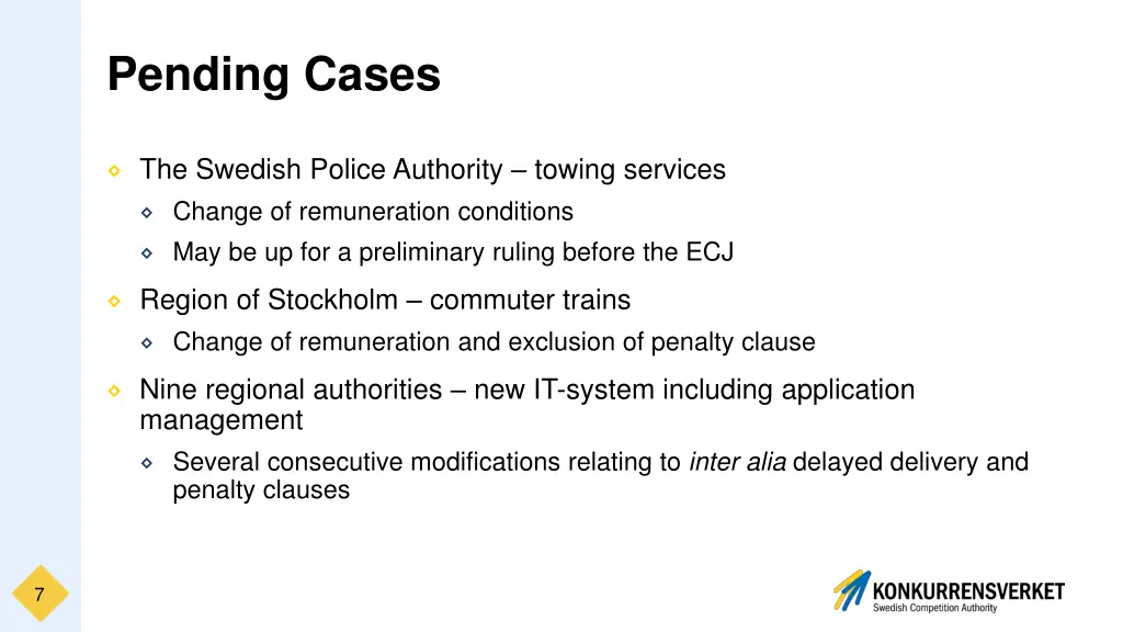 pending cases