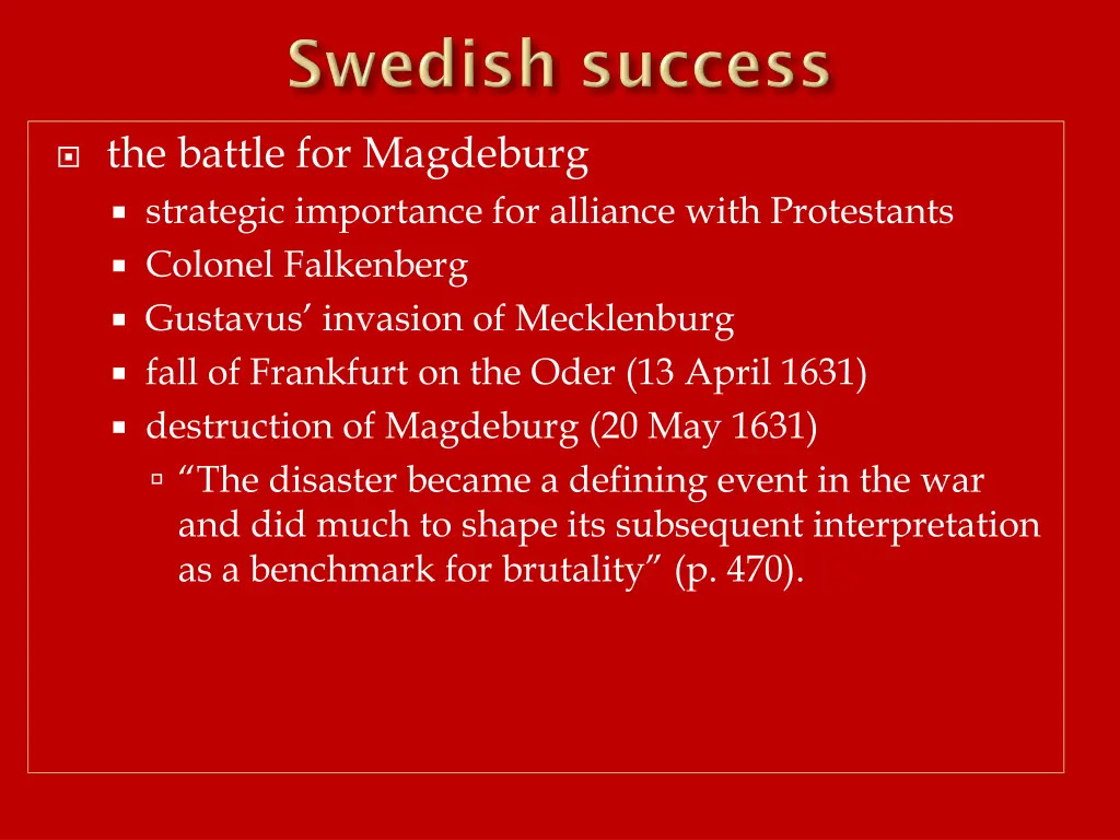 the battle for magdeburg strategic importance